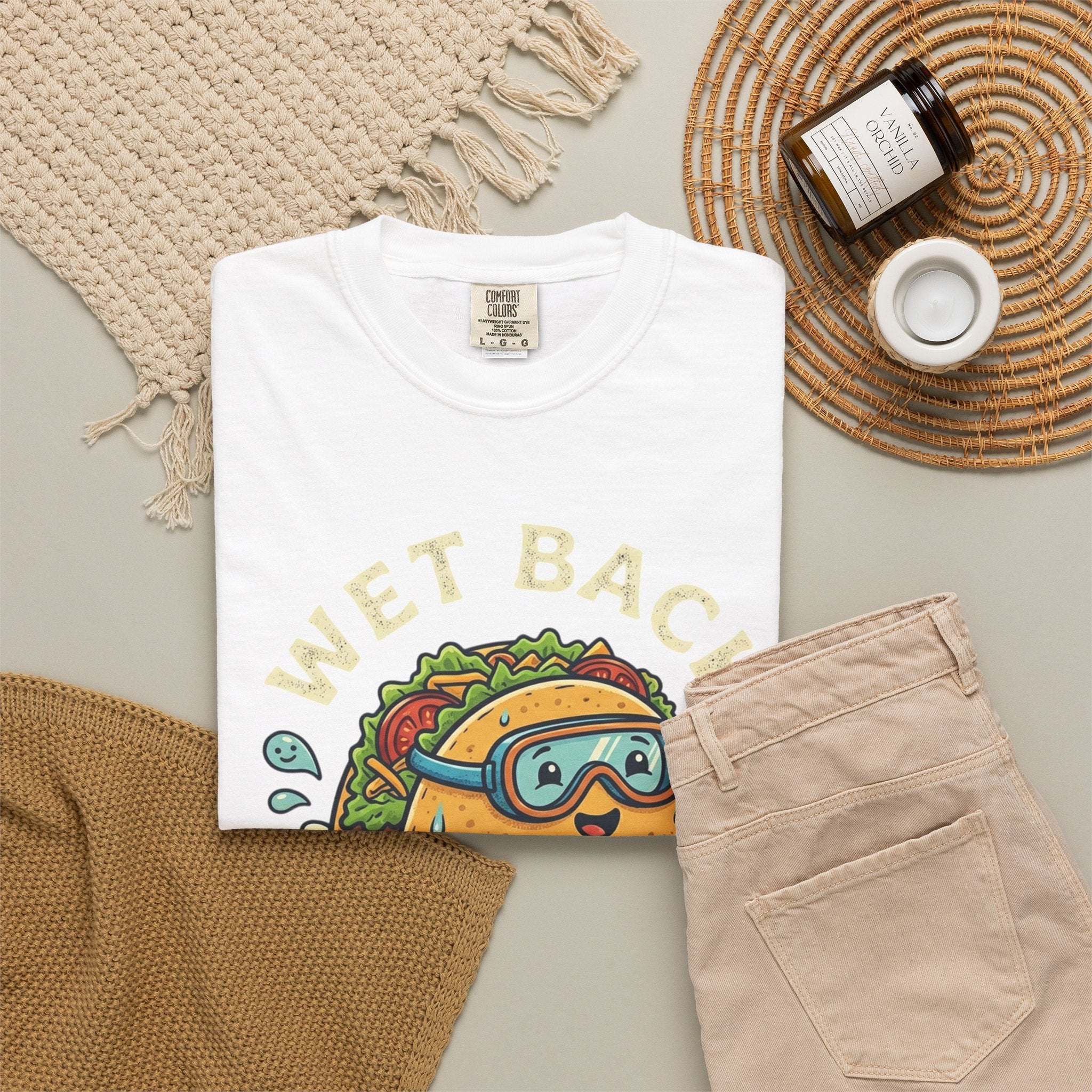 T-Shirt — "Wet Back" Swimming Taco Graphic Tee